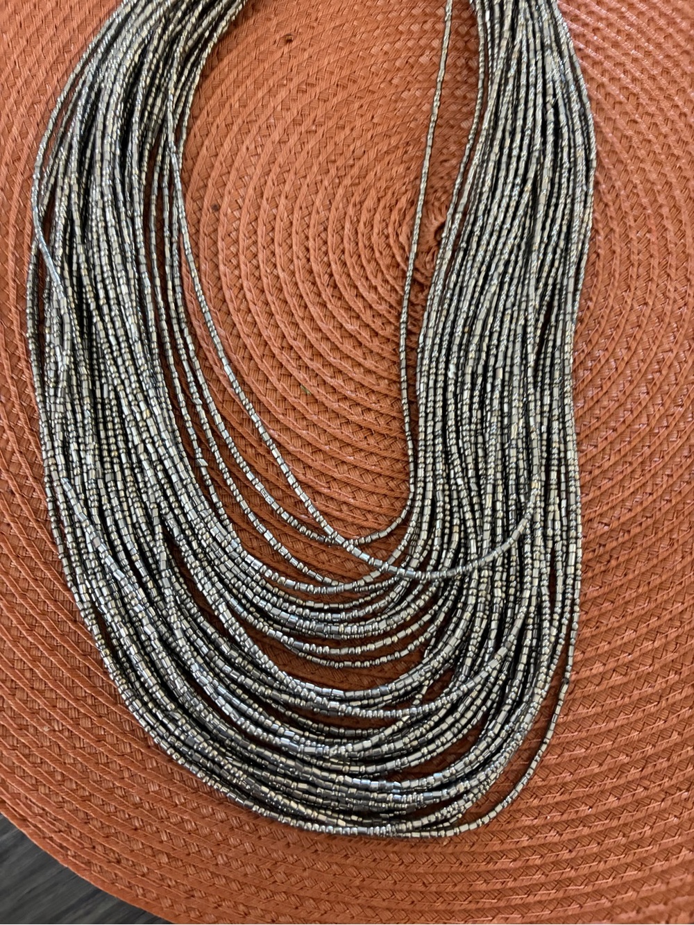 Multi-Strand Hematite Beaded Necklace - Gunmetal Gray - Picture 2 of 6